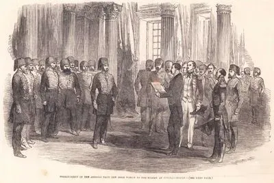 İrlanda Büyük Kıtlığı Sırasında Osmanlı Sultanı Abdülmecid’in İrlanda Halkına Gönderdiği Yardımlar Dolayısıyla İrlandalı Temsilcilerinin Halkı Adına Sultan’a Teşekkürlerini Sunmaları