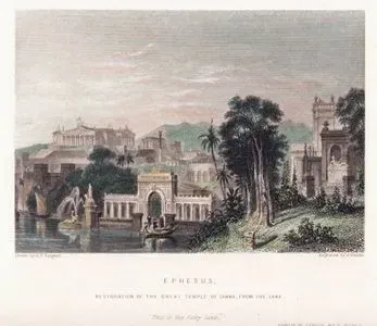 Efes Antik Şehrindeki Artemis Tapınağının Restore Edilmiş Halinin Gölden Görünümü, Yanlışlıklar Komedisi, 2.Perde 2.Sahne