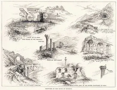Efes Antik Şehri Harabeleri-St.John (St.Yuhanna-St.Jean) Kapısı Ve Eski Kale Harabeleri-Gözcülerin Evi (Teras Evler)-Panayır Dağında Bulunan Yedi Uyurlar (Ashab-ı Kehf) Mağarası-Viyadük Kalıntıları-Şehir Duvarları Kalıntıları-Yunan Tiyatrosunun Bir Bölümü-Asyadaki Yedi Kiliseden Biri St.John (St.Yuhanna-St.Jean) Kilisesi-Ev Sahiplerinden Biri Leylek