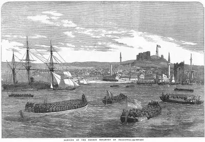 1853-1856 Osmanlı-Rus Savaşı (Kırım Savaşı) Sırasında Fransız Piyadelerinin Gelibolu'ya Gelişleri