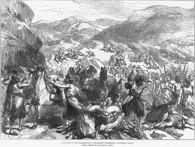 1875-1876 Hersek İsyanı Sırasında İsyancıların Bir Türk Konvoyuna Baskını