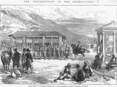 1875-1876 Hersek İsyanı Sırasında Dalmaçya Cephesinde Türk Güçleri Tarafından Kervansarayın Alınması