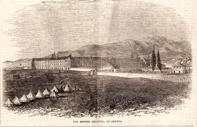 1853-1856 Osmanlı-Rus Savaşı (Kırım Savaşı) Sırasında İzmir'de İngiliz Hastanesi Olarak Kullanılan Sarı Kışla (Kışla-i Humayun)