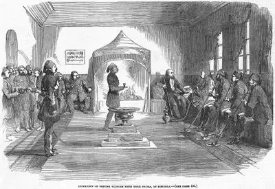 1853-1856 Osmanlı-Rus Savaşı (Kırım Savaşı) Sırasında Şumnu'da Ömer Lütfi Paşa'mım İngiliz Ziyaretçilerle Görüşmesi