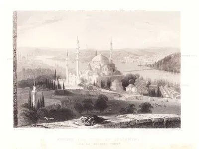 Beyazıt Kulesinden Süleymaniye Cami-Eyüp-Fatih Sultan Mehmed'in Gemilerini Karadan Yürüttüğü Tepeler-Galata Surları-Liman