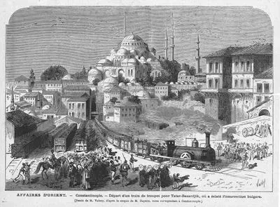 Bulgaristan'ın Pazarcık Şehrinde Başlayan İsyanın Bastırılması İçin İstanbul'dan Trenle Askerlerin Gönderilmesi