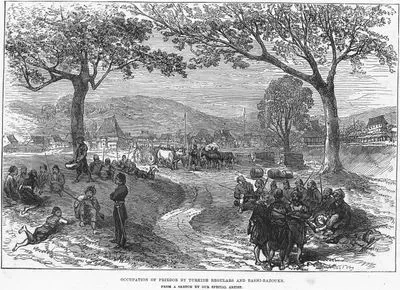 1875-1876 Hersek İsyanı Sırasında Prejedor'u İşgal Etmiş Türk Askerleri ve Başıbozuklar