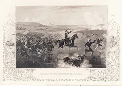 1853-1856 Osmanlı-Rus Savaşı (Kırım Savaşı) Sırasında 6 Kasım 1855 Gerçekleşen İngur Muharebesinde Ömer Paşanın Askerleri İle İngur Nehrini Geçişi