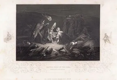 1853-1856 Osmanlı-Rus Savaşı (Kırım Savaşı) Sırasında 20 Eylül 1854 Tarihinde Gerçekleşen Alma Savaşından Sonra Savaş Alanın Gece Görüntüsü