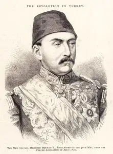 Zorla Tahttan İndirilen Padişah Abdülaziz'den Sonra 30 Mayıs 1876'da Padişah Olarak ilan Edilen V.Murat