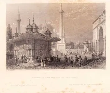 lll.Ahmet Çeşmesi ve Sebili, Ayasofya Camisi ve Topkapı Sarayının Saltanat Kapısı (Bab-ı Hümayun)