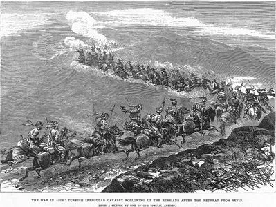 1877-1878 Osmanlı-Rus Savaşı (93 Harbi) Sırasında Zivin Muharebesi Sonrası Geri Çekilen Rus Ordusunu Kovalayan Türk Atlıları