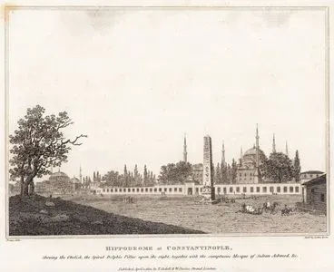 Sultan Ahmet Meydanı (Hipodrom) İle Birlikte Dikilitaş, Yılanlı Sütun, Sultan Ahmet Cami Ve Ayasofya Cami