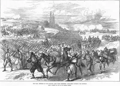 1877-1878 Osmanlı-Rus Savaşı (93 Harbi) Sırasında Türk Ordusunun Sumnu'dan(Tersenek'ten) Topçu Ateşi Korumasında Geri Çekilmesi