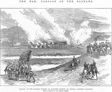 1877-1878 Osmanlı-Rus Savaşı (93 Harbi) Sırasında Kayacık Hasköy(Dimitrovgrad) Bulunan Tren İstasyonunun Rus Generali İosif Gurko'ya bağlı Süvarilerden Tarafından Yakılması