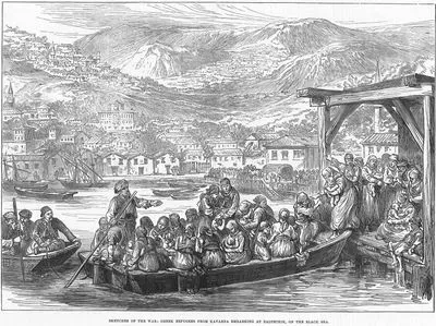 1877-1878 Osmanlı-Rus Savaşı (93 Harbi) Sırasında Kavarna'da Yaşamış Yunan Mültecilerin Balçık Limanında Kayığa Binmeleri