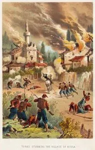 1877-1878 Osmanlı-Rus Savaşı (93 Harbi) Sırasında Ruslardan Geri Almak İçin 30 Ağustos 1877 Tarihinde Türk Piyadelerinin Kızıla Köyüne Saldırmaları