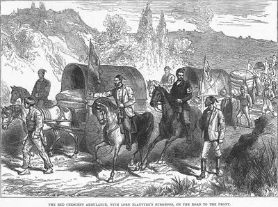 1877-1878 Osmanlı-Rus Savaşı (93 Harbi) Sırasında Cepheye Giden Türk Kızılay Ambulansları Ve Lord Blantyre'nin Doktorları