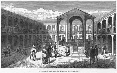 1877-1878 Osmanlı-Rus Savaşı (93 Harbi) Sırasında Erzurum'da İngiliz Hastanesinin Dışı