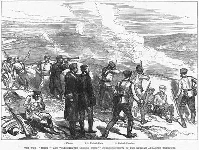 1877-1878 Osmanlı-Rus Savaşı (93 Harbi) Sırasında Times Ve The İllustrared London News Gaztelerinin Muhabirleri Plevne'nin Önündeki Rus Siperlerinde-1.Plevne 2.Türk Kaleleri 3.Türk Tabyaları