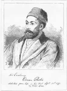 1877-1878 Osmanlı-Rus Savaşı (93 Harbi) Sırasında 21 Eylül 1877 Tarihinde Gazi Osman Paşa'nın Çadırında Çizilmiş Portresi