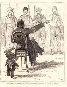 1877-1878 Osmanlı-Rus Savaşı (93 Harbi) Sırasında Gündüz Çalışan Sivillerin Savaşa Hazır Olmak İçin Gönüllü Olarak  İstanbul Caddelerinde Gece Talimi Yapmaları