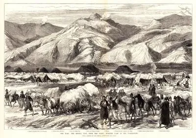 1877-1878 Osmanlı-Rus Savaşı (93 Harbi) Sırasında Ovadan Şıpka Geçiti Ve Türk Ordusunun Kampı 1.Rus Ordusunun Elinde Bulunan St.Nicholas Dağı 2.Türk Havan Topları 3.Şıpka Geçitinden Geçen Yol 4.Şıpka Kasabası 
Ve Kilisesi 5.Orman 6.Türk Ordusunun Elinde Bulunan Doğal Höyükler 7.İleri Cephedeki Türk havan Topları 8.Necip Paşa'ya Bağlı Toçular