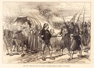 1877-1878 Osmanlı-Rus Savaşı (93 Harbi) Sırasında Plevne'den Çekilen Türk Askerlerinin Köylülerden Ekmek Alması