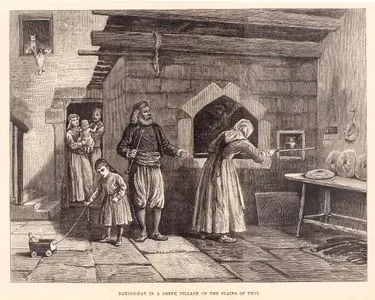 Troya (Truva) Ovasında Rum Köyünde Fırında Yemek Pişirilmesi