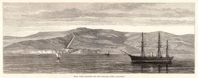 1877-1878 Osmanlı-Rus Savaşı (93 Harbi) Sırasında İngiliz Donanmasına Bağlı "Ruby" İsimli Savaş Gemisi Çanakkale Boğazında