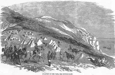1853-1856 Osmanlı-Rus Savaşı (Kırım Savaşı) Sırasında Sohum(Sohumkale) Yakınlarındaki Ömer Lütfi Paşanın Karargah Kampı