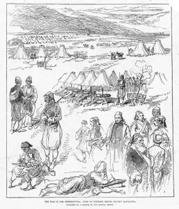 1875-1876 Hersek İsyanı Sırasında Banja Luka Şehri Şehrinin Önlerindeki Türk Ordusunun Kampından Çizimler