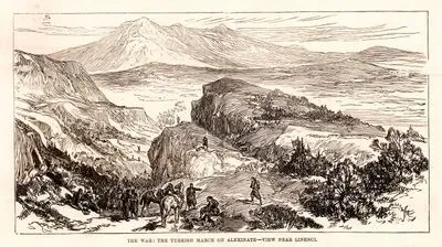 1876-1877 Osmanlı-Sırp Savaşı Sırasında Türk Ordusunun Licenci Yakınlarında Aleksinaç'da İlerlemesi