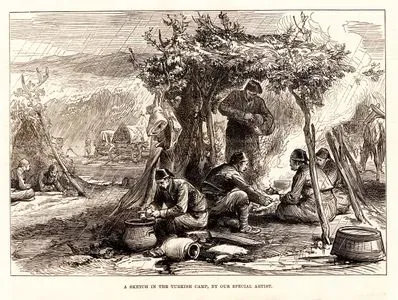 1876-1877 Osmanlı-Sırp Savaşı Sırasında Türk Ordusunun Bir Kampı