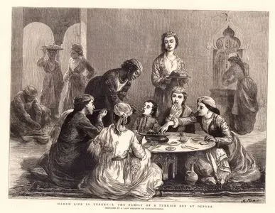 Türkiye'de Harem Yaşantısı, Yemekteki Bir Türk Beyin Ailesi