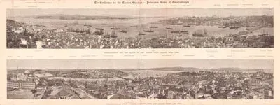 İstanbulul'un Panoramik Manzarası-Peradan İstanbul Ve Haliçin Girişi-Pera ve Haliç İle Birlikte İstanbul Manzarası