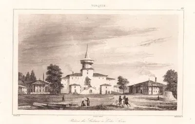 Edirne Sarayı'ndaki (Sarayı Cedidei Amire) Cihannüma Kasrı ve Kum Meydanı