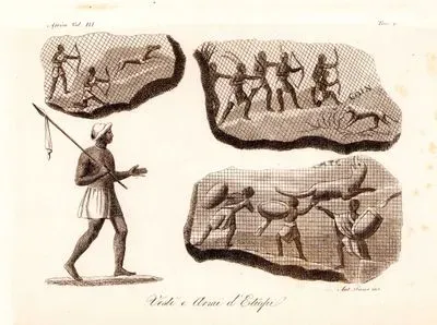 Etiyopyalıların Hayvan Avlaması Ve Silahları, Afrika Cilt III. Resim 1.