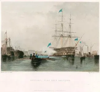 Amiral Gemisi "Gosport'un" Top Ateşi İle Selamlaması