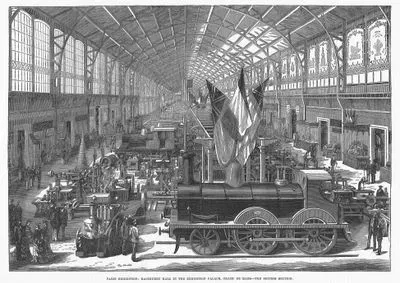 1878 Yılı Paris Uluslararası Sergisinde Champ De Mars'da Sergi Sarayında İngilizlerin İmal Ettiği Makineler