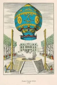 1783 Yıında Paris Versay Sarayında Montgolfier Kardeşler Tarafından Gerçekleştirilen İlk Balon Yolculuğu