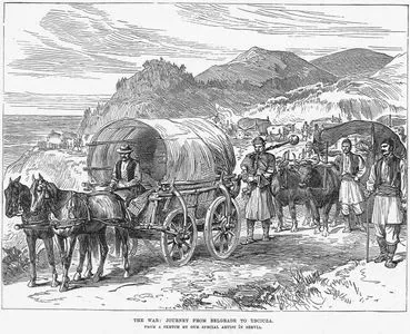 1876-1877 Osmanlı-Sırp Savaşı Sırasında Belgrad'dan Uscicza'ye Giden Konvoy