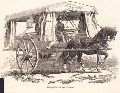 Yaralı Taşımak İçin Ambulans Atlı Araba