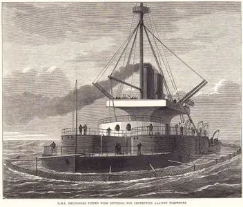 Torpidolara Karşı Ağ Sistemleriyle Donatılmış H.M.S. Thunderer