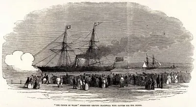 "The Prince Of Wales" İsimli Buharlı Tekne İşçilerle Birlikte Kırıma Gitmek İçin Blackwall'den Ayrılması