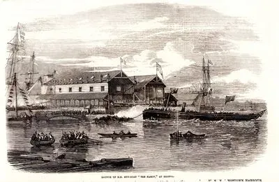 İngiliz Buharlı Küçük Savaş Gemisi "Hardy'" nin Denize İndirilişi