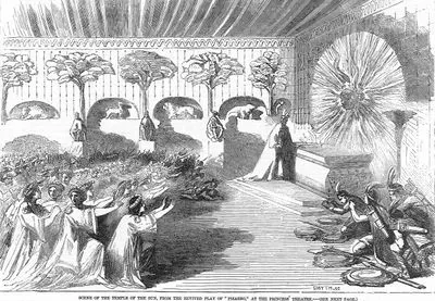 "Pizarro" Oyunundan Güneş tapınağı Sahnesi, Princess Tiyatrosu