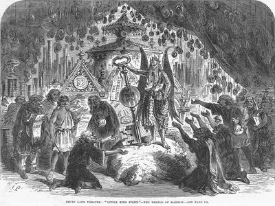 "Küçük Kral Pippin"  Oyununda Mammon Tapınağı Sahnesi, Drury Lane Tiyatrosu