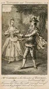 "Tancred Ve Sigismunda", IV. Perde II.Sahne , Tancred Rolünde David Garrick