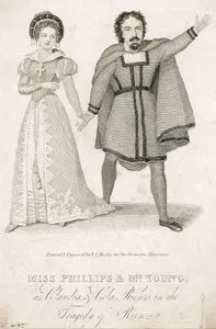 "Rienzi" Oyununda Claudia Rolünde Louisa Anne Phillips Ve Cola Rienzi Rolünde Mr. Young